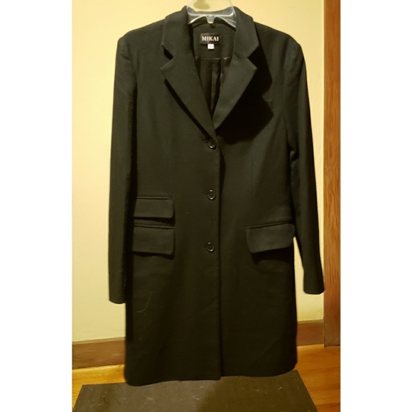 Mikai warm many pockets black coat - Picture 1 of 5
